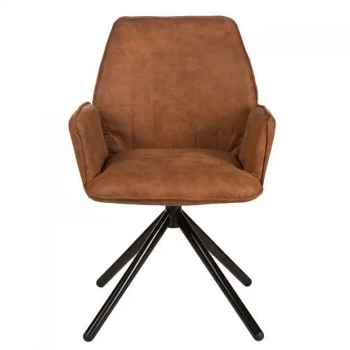 Classen arm dining chair light brown