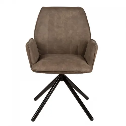 Classen arm dining chair brown