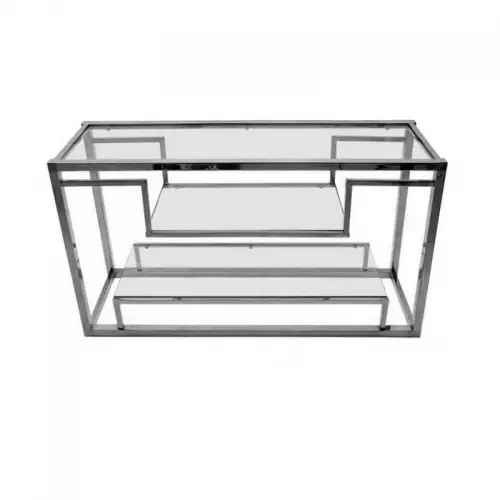 By Kohler  Console Table 150x40x75cm With Clear Glass (115491)