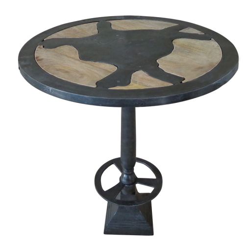 By Kohler  Table Odin with Wooden Top 63x63x76cm (115878)