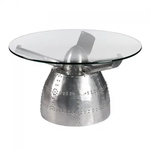  Airplane Coffee Table 90x90x51cm New Propeller