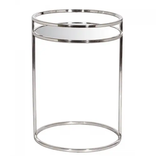  Side Table Zavier silver with Mirror Glass