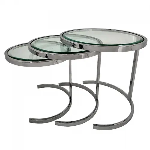  Nesting Side Table Set Caspian 45x45x50cm