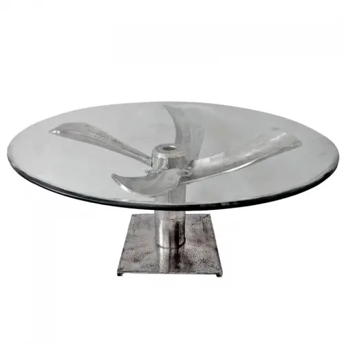  Table Kashton 100x100x52cm silver Propeller