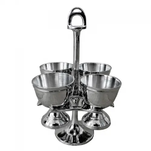  Egg Holder 9x9x19cm With Horse Paddle Handle (4 Cups)
