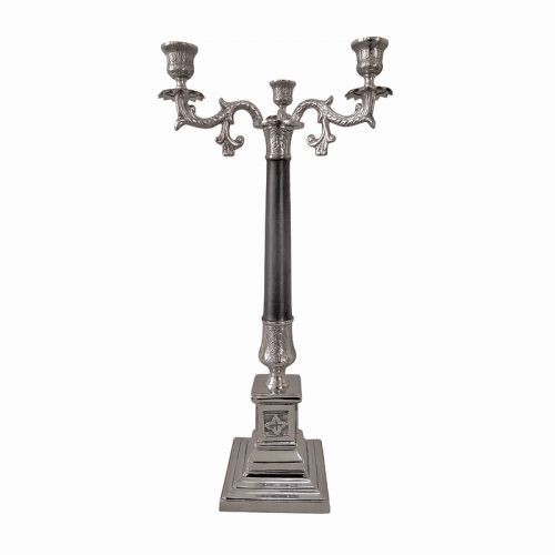 By Kohler  Candleholder 17x17x65cm (3 Lites) silver and black (109665)