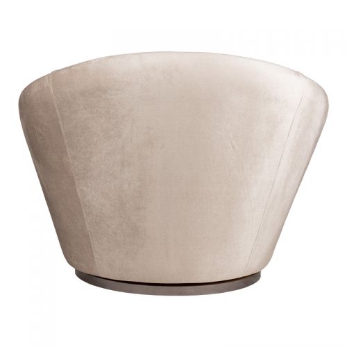 By Kohler  Titanyum Arm Chair  half round velvet (115546)