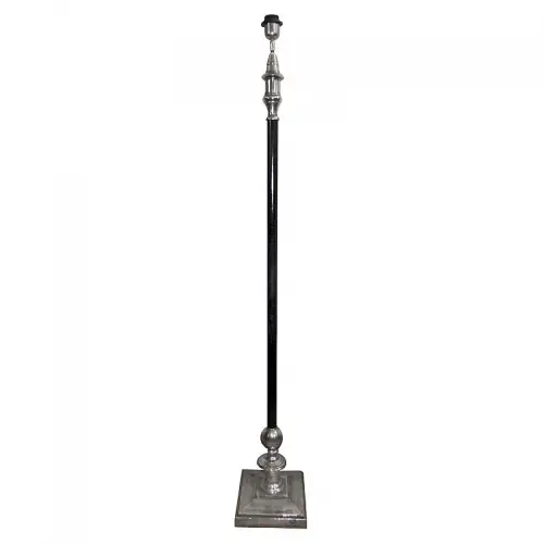  Floor Lamp classic look raw silver and black