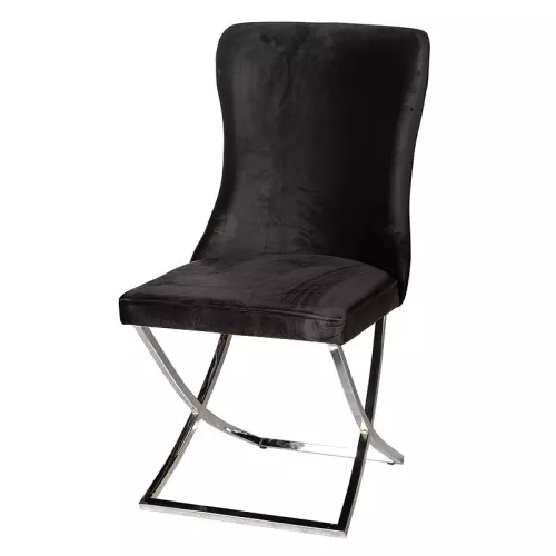  Lima dining chair silver legs charcoal ! Seating Height 51 cm !