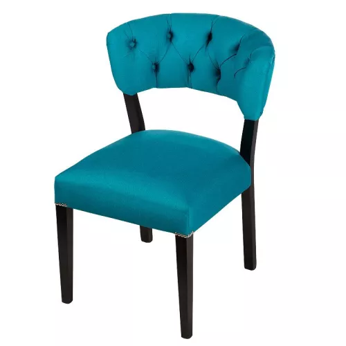 By Kohler  SALE Ryn Chair dining chair - Bahama Petrol 16 - Black legs (111859)