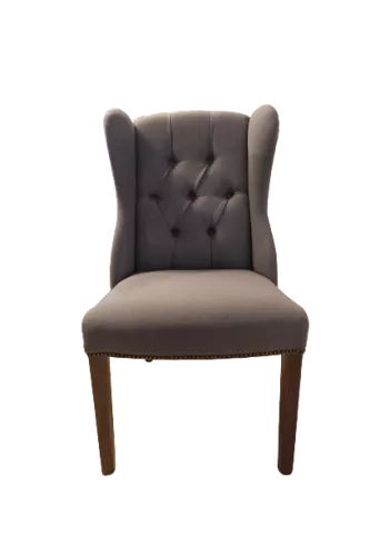 By Kohler  SALE Roxy side dining chair - luca Zinc 167 - New Grey Legs - Yes Antique Nails (115366)